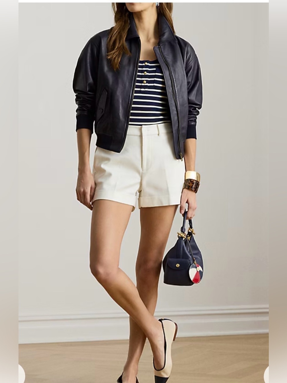 Lauren Ralph Lauren Women’s White Cuffed Tailored Shorts Size 14 NWT